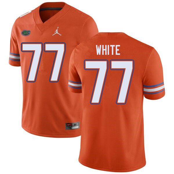 Jordan Brand Men #77 Ethan White Florida Gators College Football Jerseys Sale-Orange